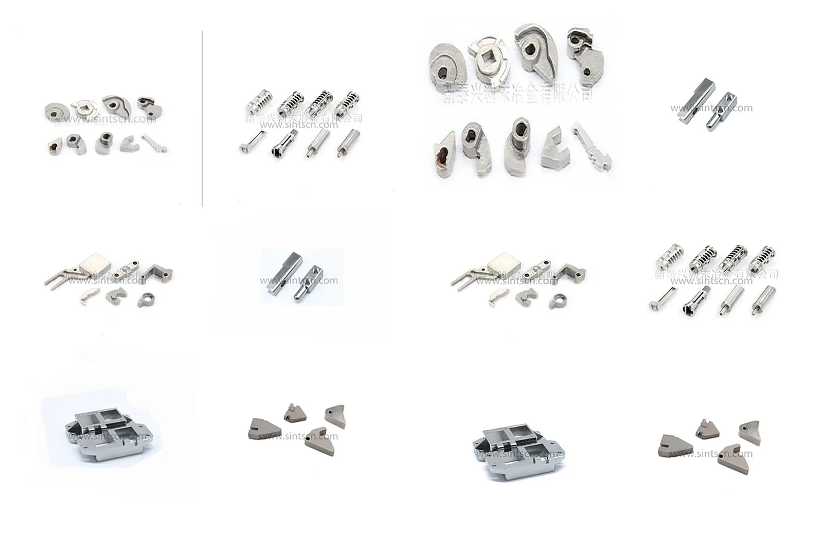 Lock hardware components produced by metal injection molding