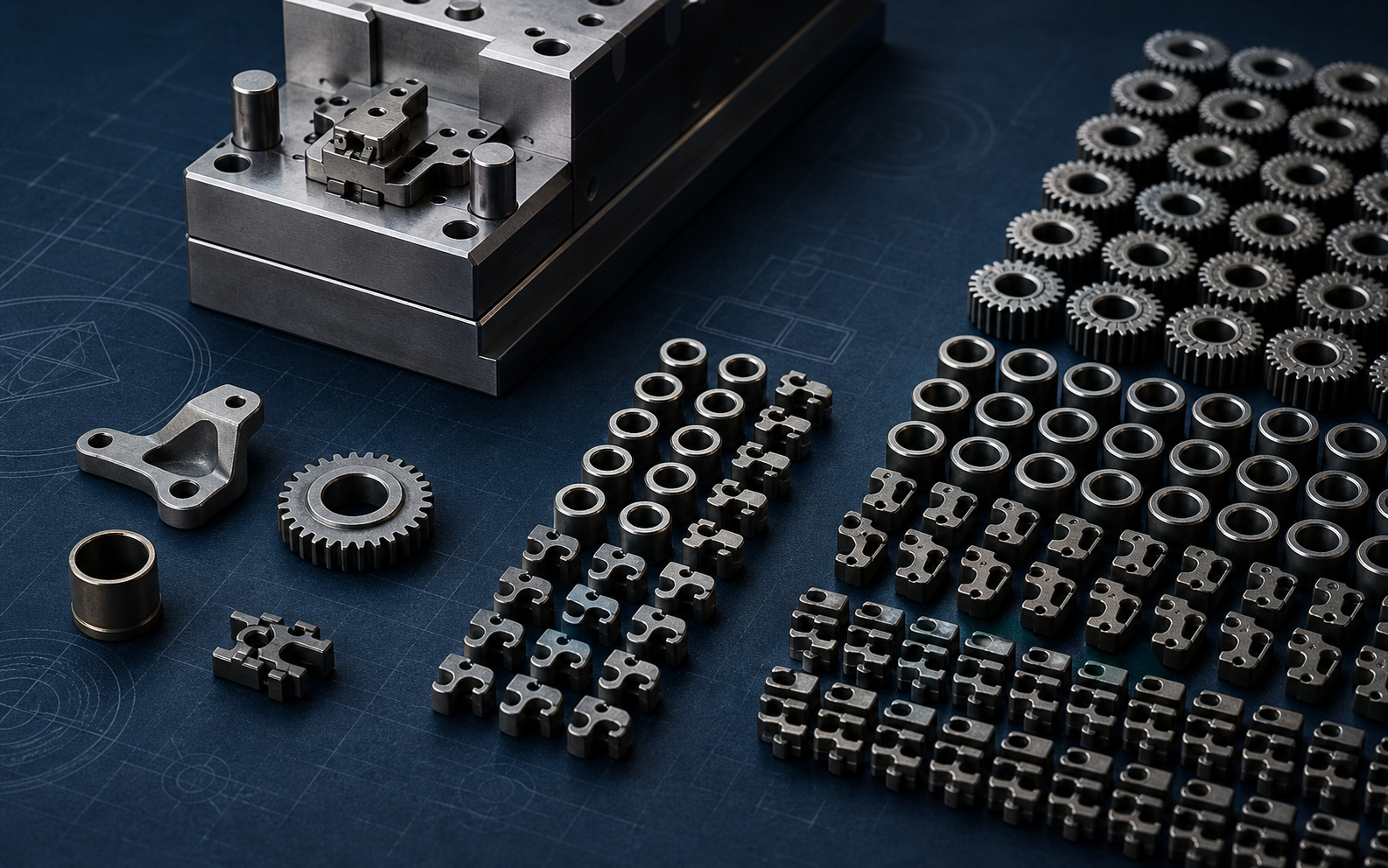 Tooling, precision metal parts, gears, bushings, and repeat production for OEM volume