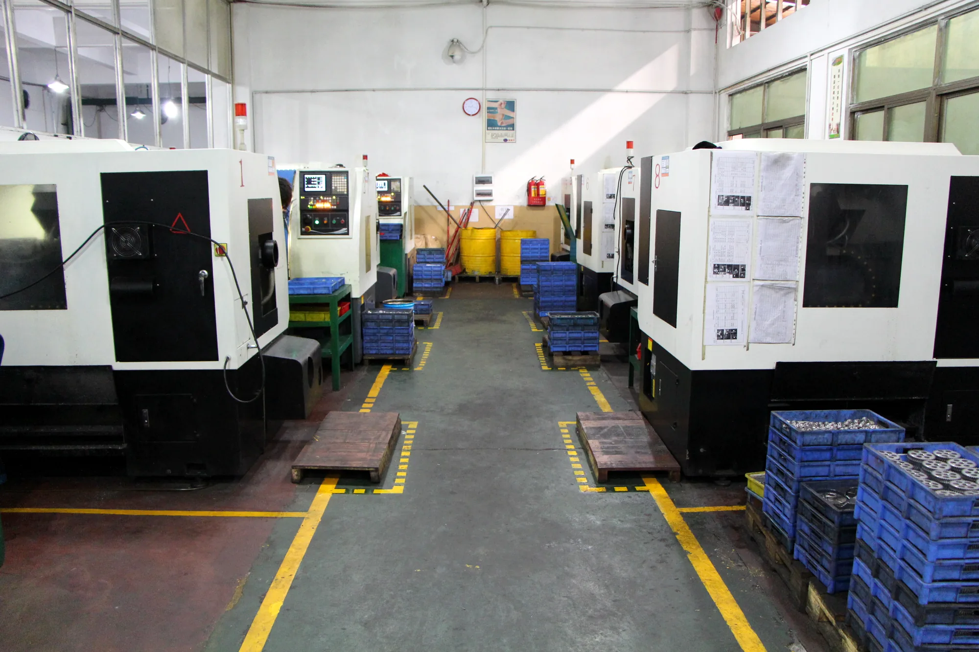 CNC machining workshop — post-sinter finishing